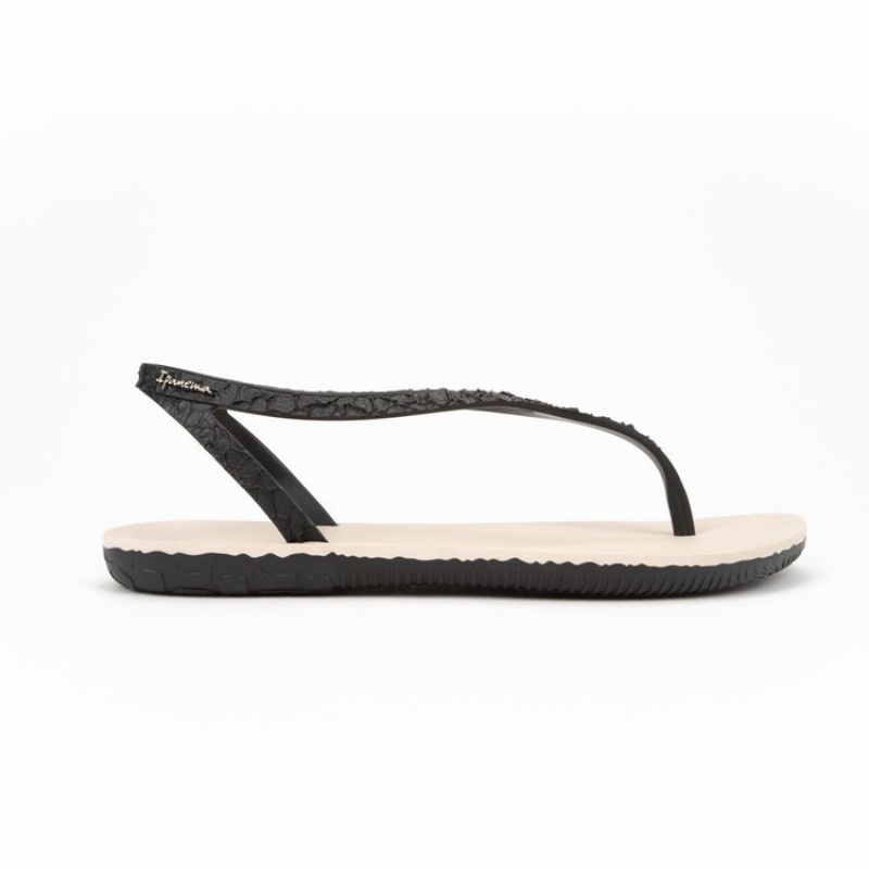 Beige / Black Women's Ipanema Jo Sandals | GLZTEW-671