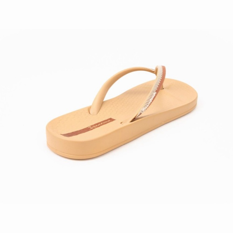 Beige / Brown / White Women's Ipanema Ana Lovely IX Flip Flops | GMPHUJ-462