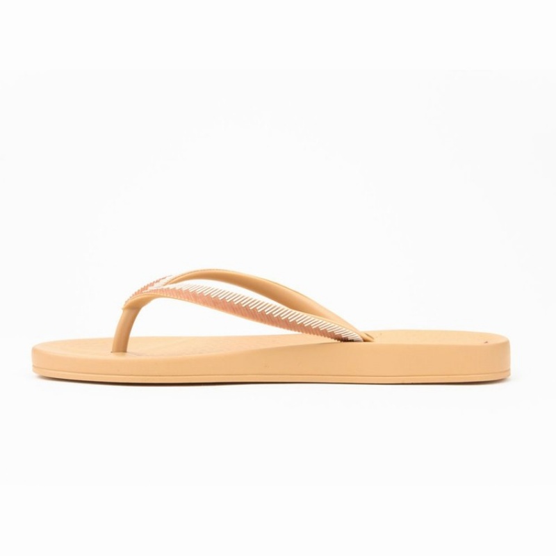 Beige / Brown / White Women's Ipanema Ana Lovely IX Flip Flops | GMPHUJ-462