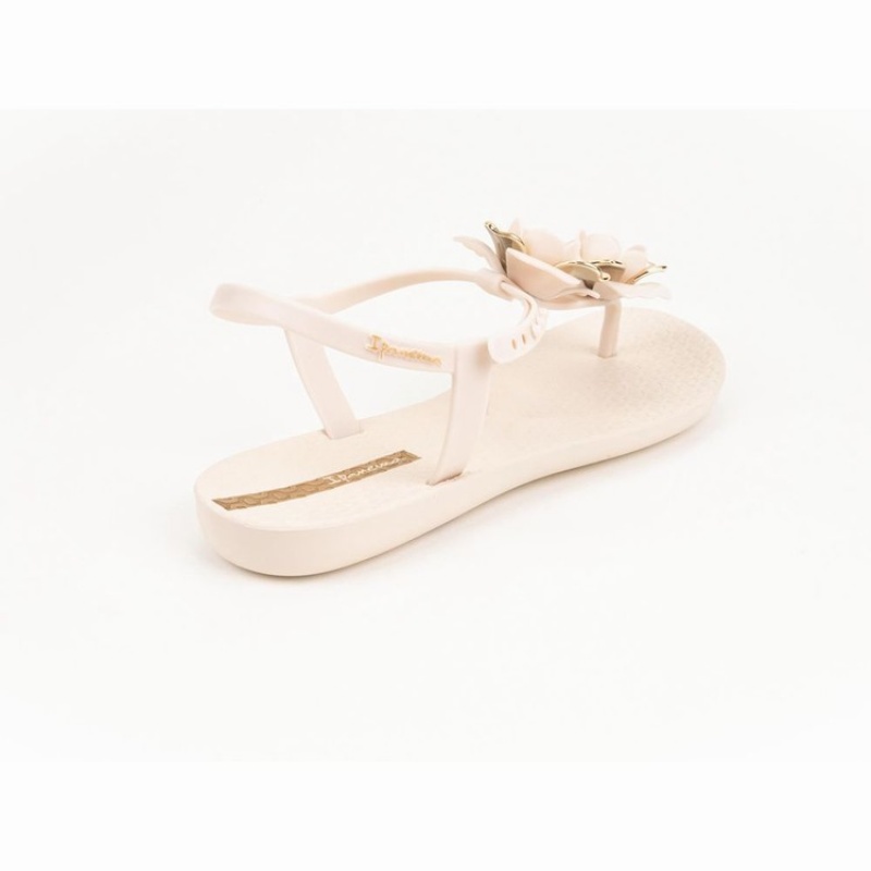 Beige / Gold Women's Ipanema Floret Sandals | HWQMSF-804