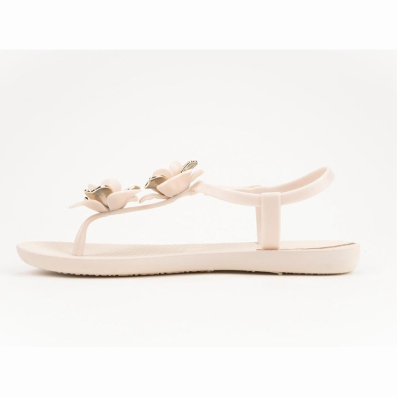 Beige / Gold Women's Ipanema Floret Sandals | HWQMSF-804