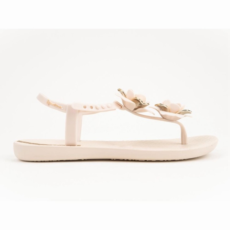 Beige / Gold Women's Ipanema Floret Sandals | HWQMSF-804