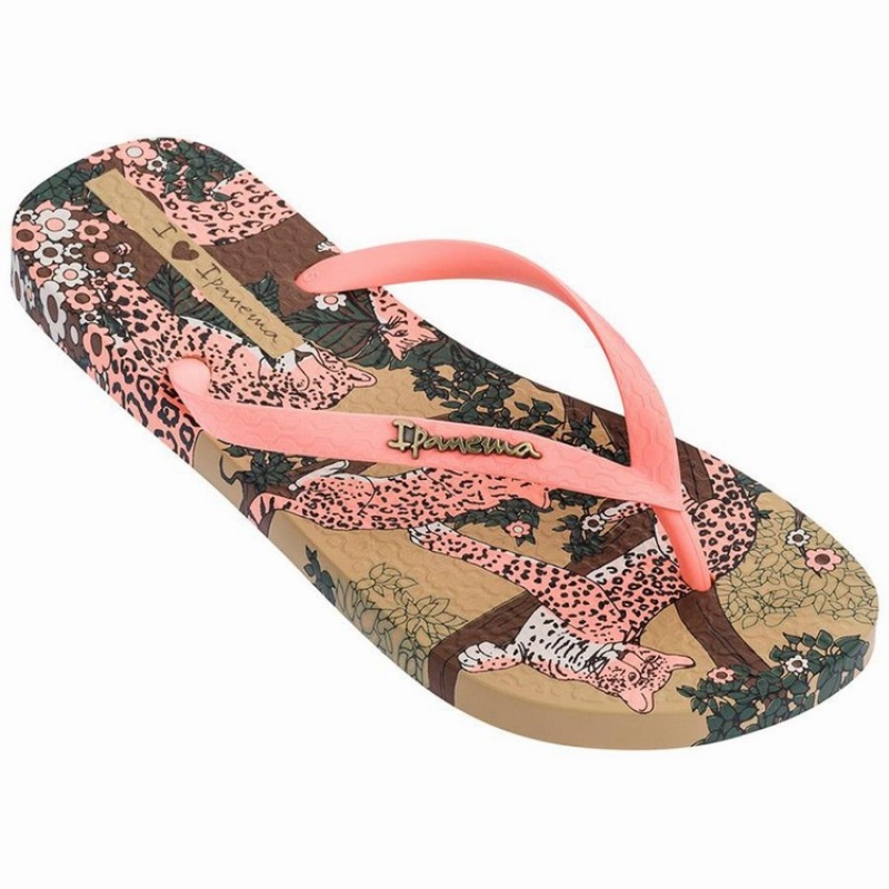 Beige / Pink Women's Ipanema Pop Flip Flops | URSXLZ-236