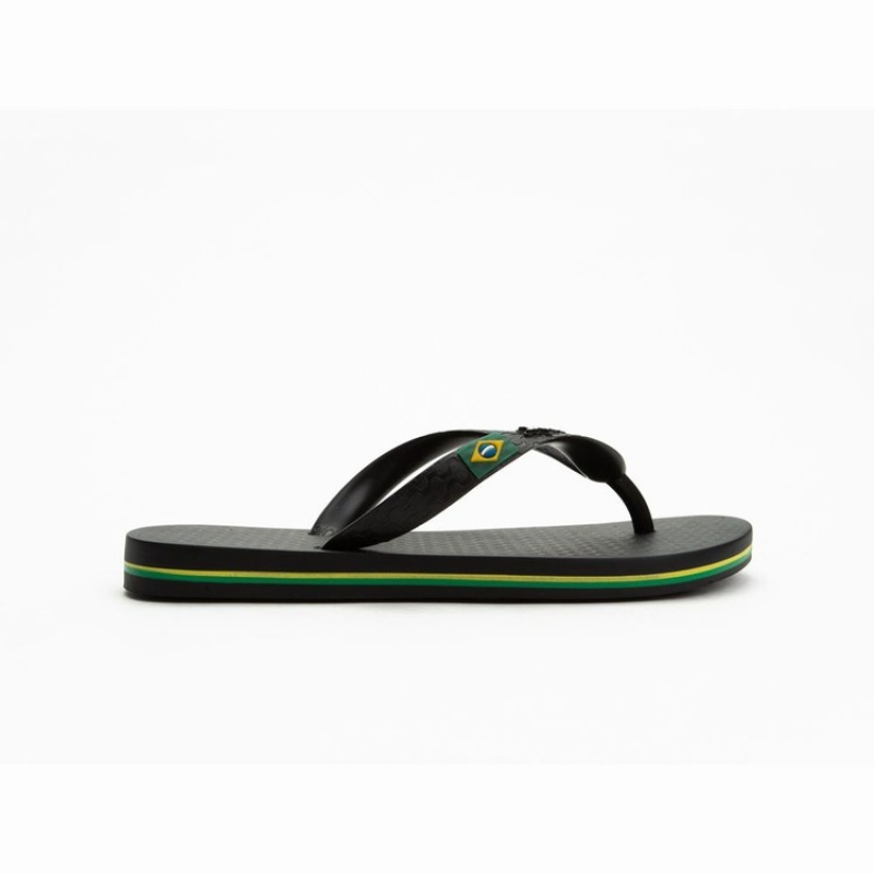 Black Kids' Ipanema Brazil Flip Flops | RTMJVB-278