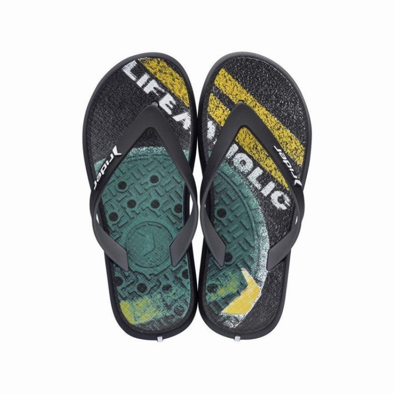 Black Kids\' Ipanema Energy VI Flip Flops | SWADJF-260