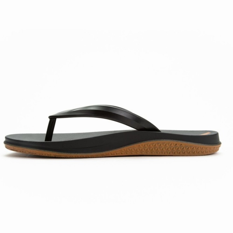 Black Men's Ipanema Ana Lapa Flip Flops | OJYGHE-769