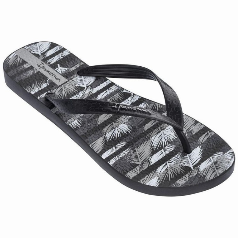 Black Men's Ipanema Parati IV Ad Flip Flops | FUDCXH-073