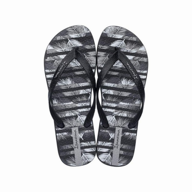 Black Men\'s Ipanema Parati IV Ad Flip Flops | FUDCXH-073