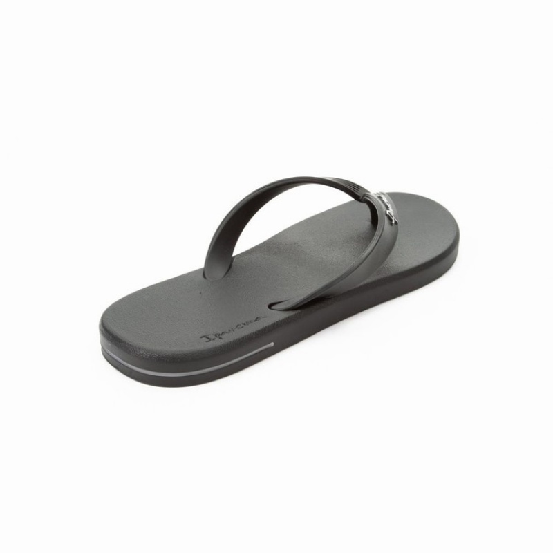 Black Men's Ipanema Posto 10 Flip Flops | JGANFO-608