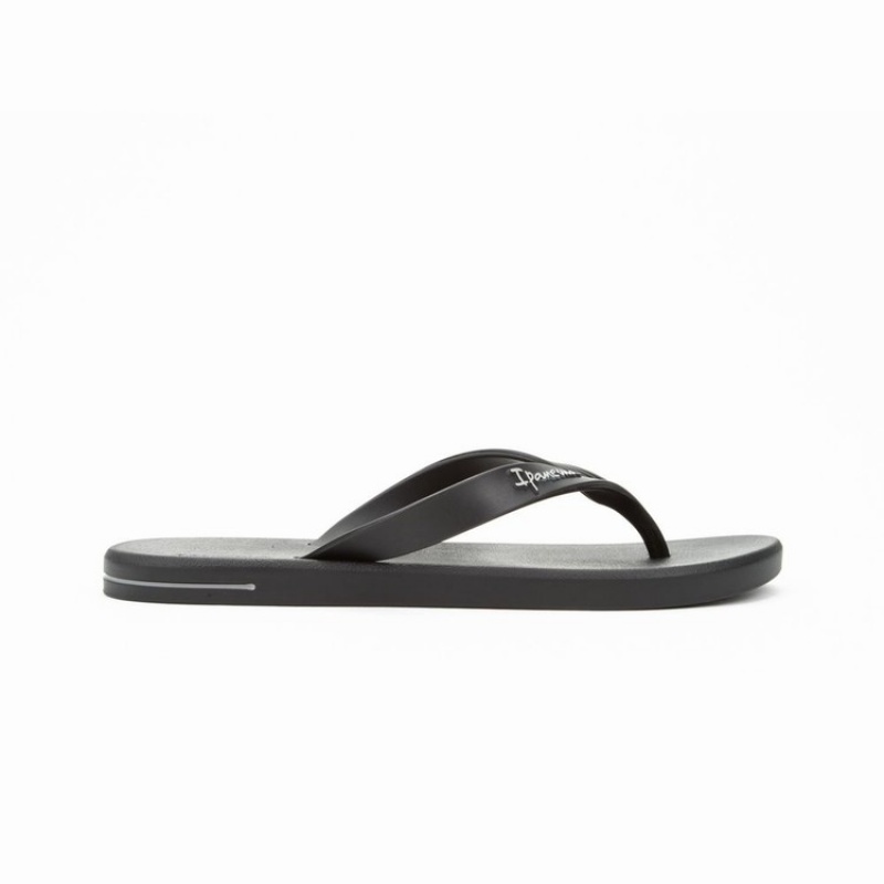 Black Men's Ipanema Posto 10 Flip Flops | JGANFO-608