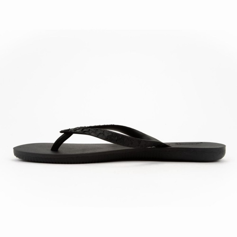 Black Men's Ipanema RJ Flip Flops | JOPLUF-435