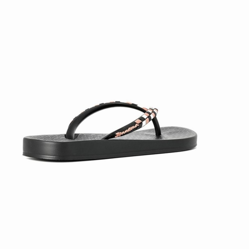 Black Women\'s Ipanema Ana Lovely X Flip Flops | MLVCXP-367