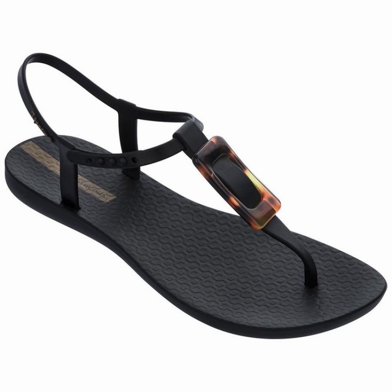 Black Women\'s Ipanema Class Charm Sandals | SDRCXQ-528