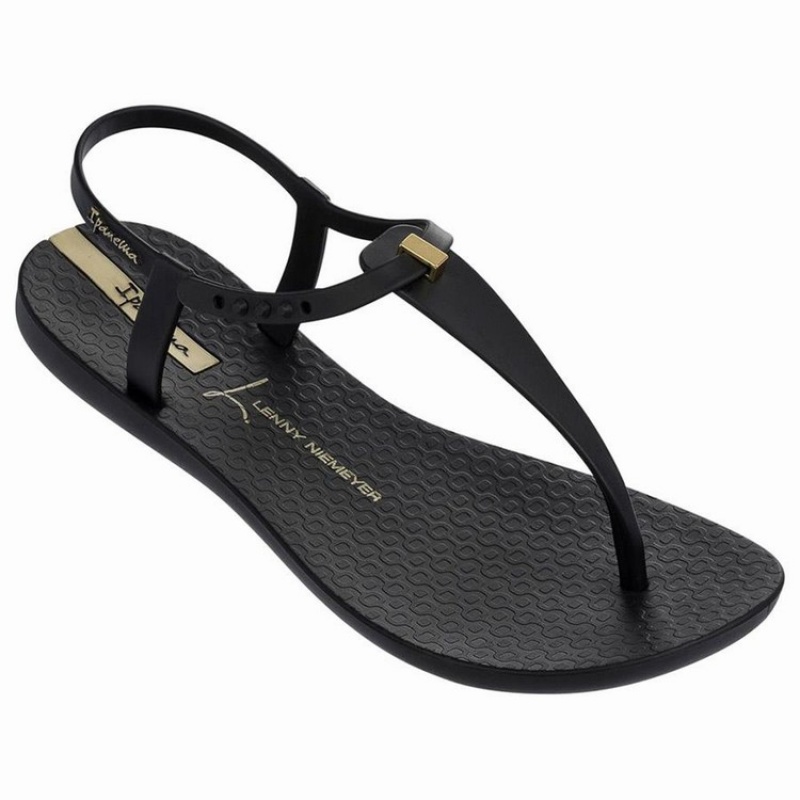 Black Women\'s Ipanema Premium Lenny Desire Sandals | EVUGMF-975