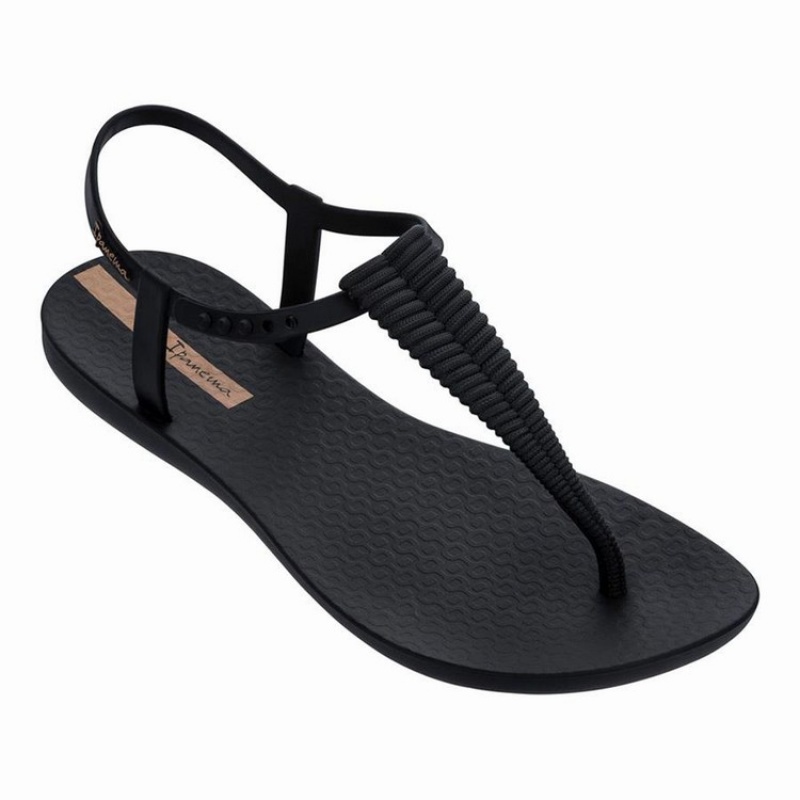 Black Women's Ipanema Ribba Sandals | XBEWIJ-634