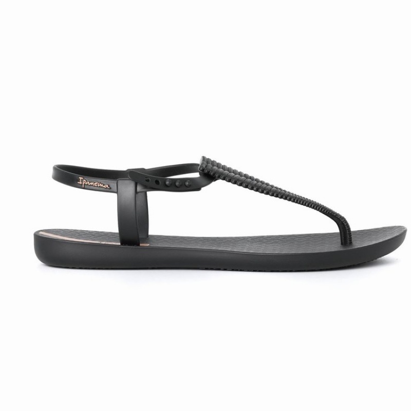 Black Women's Ipanema Ribba Sandals | XBEWIJ-634