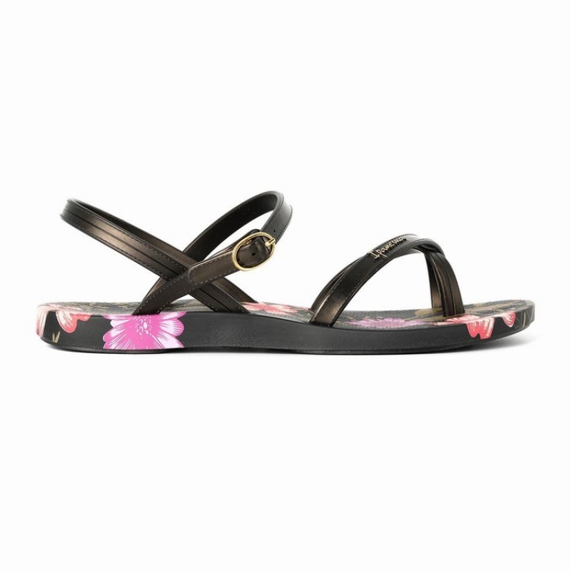 Black Women's Ipanema Suzi Print II Sandals | WADEMR-318