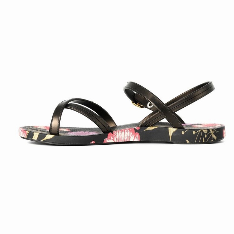 Black Women's Ipanema Suzi Print II Sandals | WADEMR-318