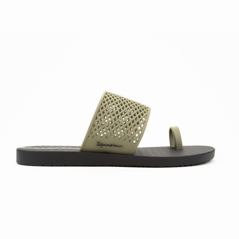 Black / Green Women's Ipanema Gadot Sandals | FALZXH-893