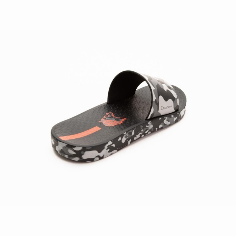 Black / Grey Kids' Ipanema Slippy Sandals | MZWKNU-894