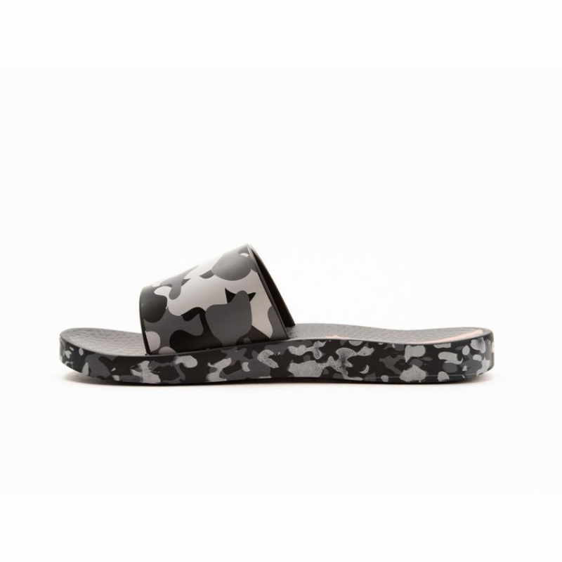 Black / Grey Kids' Ipanema Slippy Sandals | MZWKNU-894