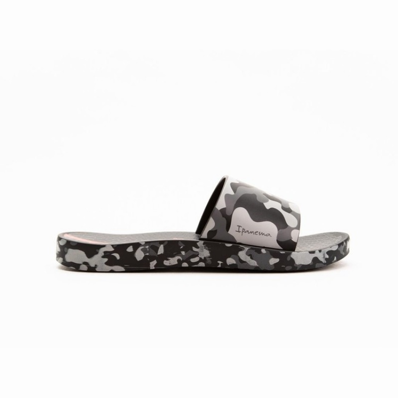 Black / Grey Kids' Ipanema Slippy Sandals | MZWKNU-894