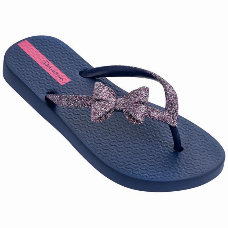 Blue Kids' Ipanema Glitter IV Flip Flops | FTSBMQ-451