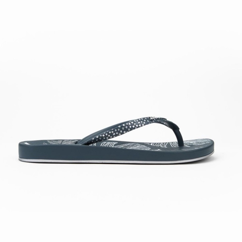 Blue Women's Ipanema Ana Frond Flip Flops | FNHOAD-801