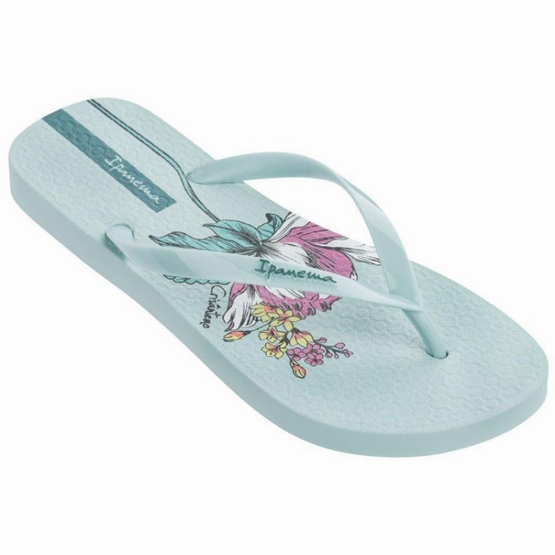 Blue Women\'s Ipanema Botanicals Flip Flops | XQHNTY-681