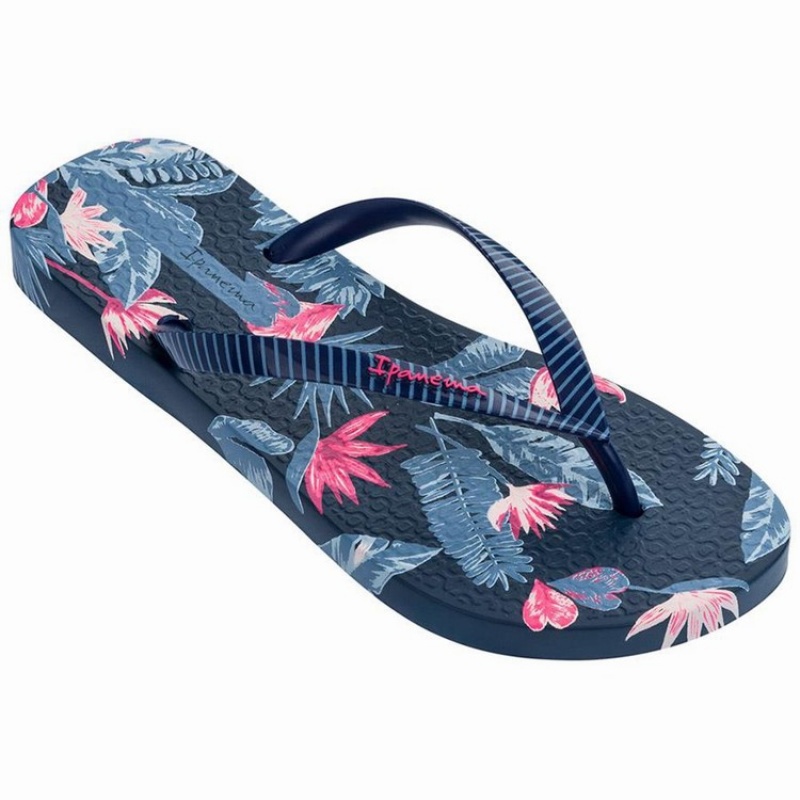 Blue Women's Ipanema Paradise Flip Flops | GTRJHO-904