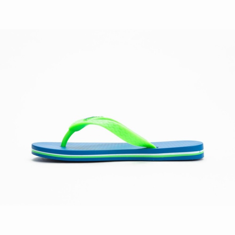 Blue / Green Kids' Ipanema Brazil Flip Flops | BRWMJV-549