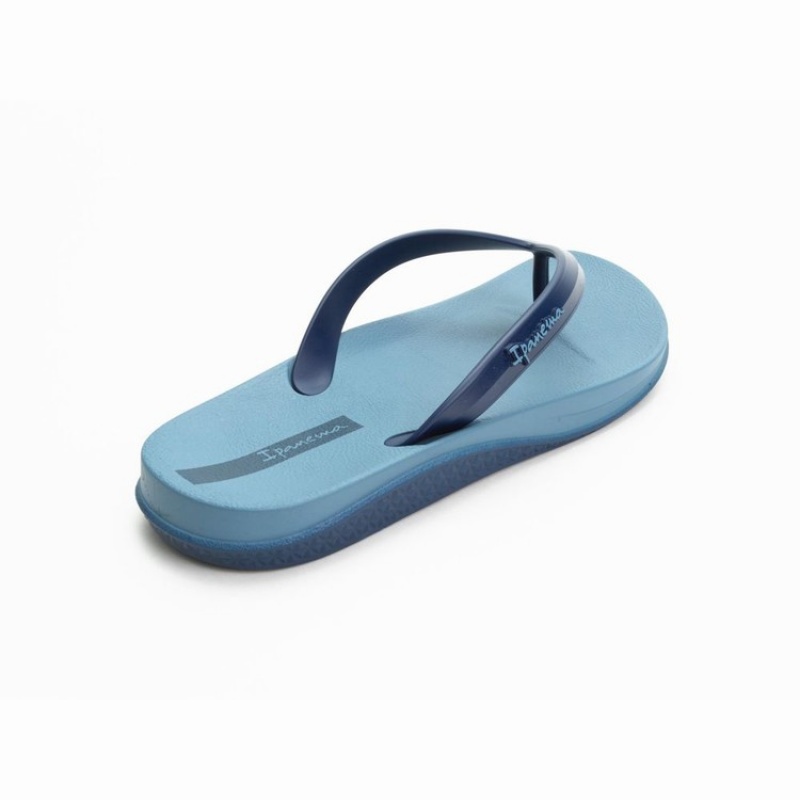 Blue / Navy Men's Ipanema Ana Lapa Flip Flops | UHBENF-439