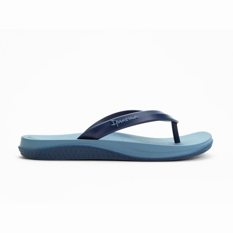 Blue / Navy Men's Ipanema Ana Lapa Flip Flops | UHBENF-439