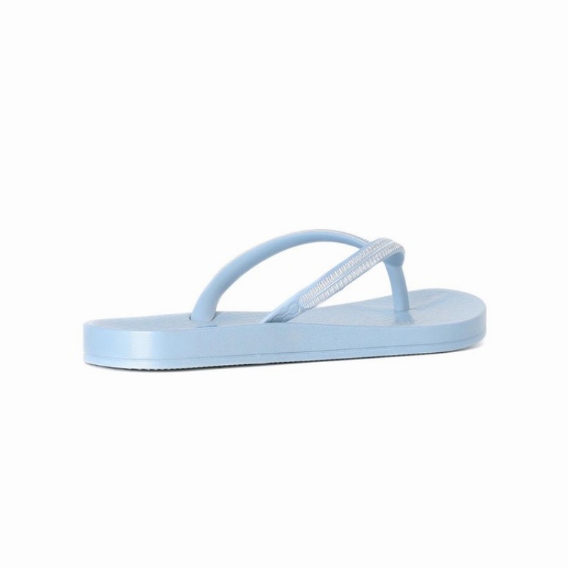 Blue / Silver Kids' Ipanema Ana Metallic IV Flip Flops | PSJEZC-968