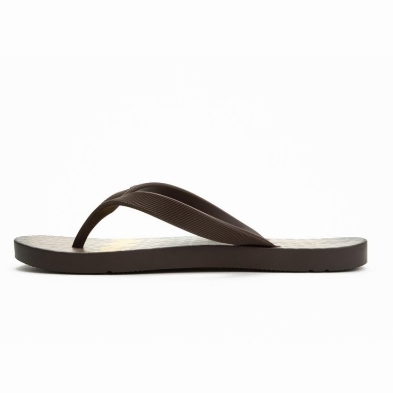 Brown Men's Ipanema Arpo Wave Flip Flops | WFCJEI-947