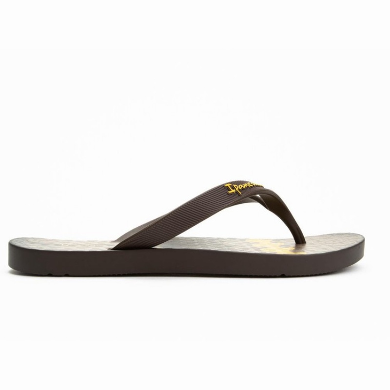 Brown Men's Ipanema Arpo Wave Flip Flops | WFCJEI-947