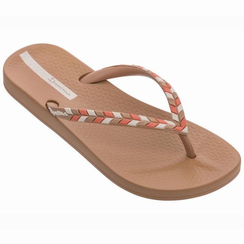 Brown Women's Ipanema Ana Lovely X Flip Flops | XBIKTG-478