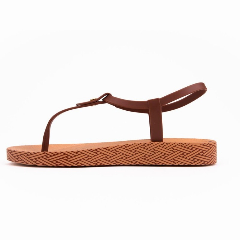 Brown Women's Ipanema Plush Weave Sandals | TNRMEB-625