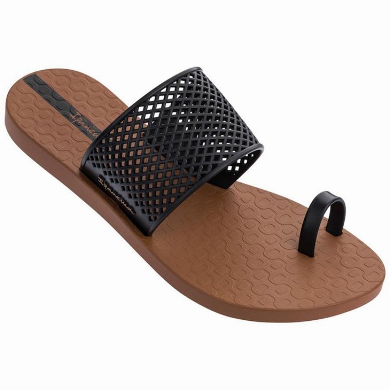 Brown / Black Women's Ipanema Gadot Sandals | RQEJMB-301