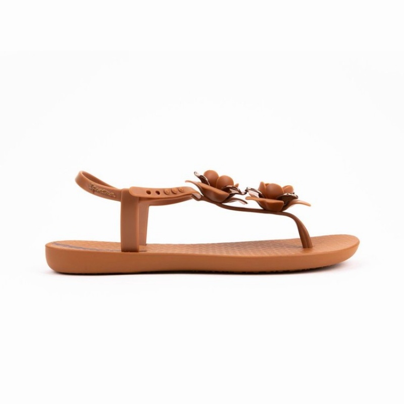 Brown / Gold Women's Ipanema Floret Sandals | CADPRK-905