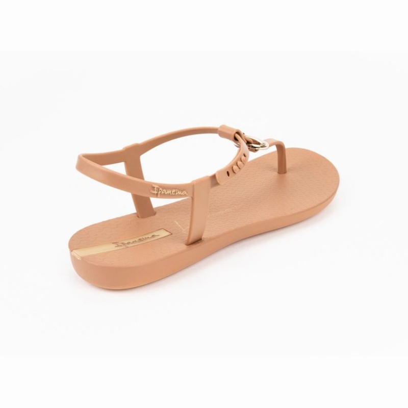 Brown / Gold Women's Ipanema Lenny Locket Sandals | DGERMY-019