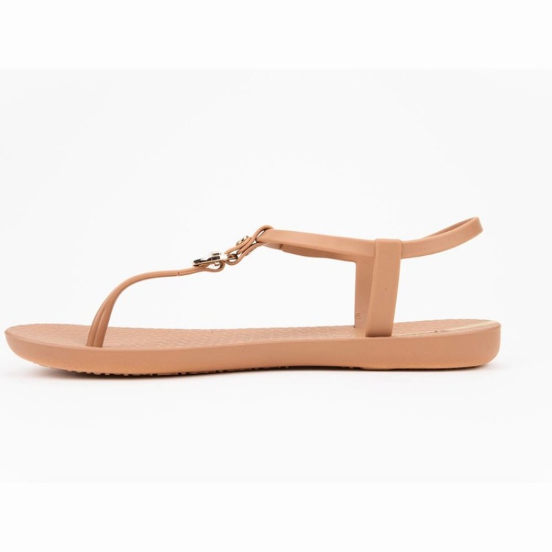 Brown / Gold Women's Ipanema Lenny Locket Sandals | DGERMY-019