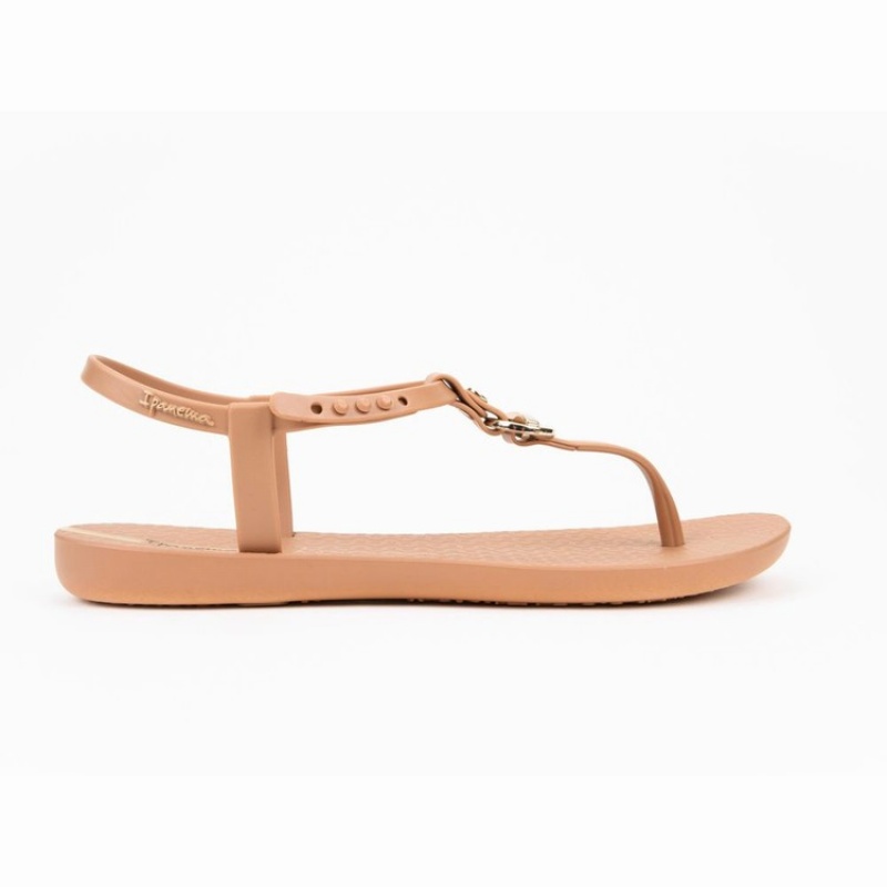 Brown / Gold Women's Ipanema Lenny Locket Sandals | DGERMY-019