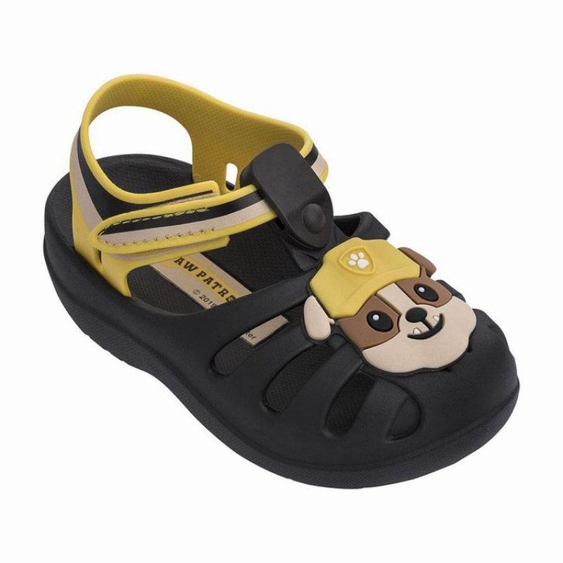 Brown / Yellow Baby Ipanema Patrulha Pata Friends Sandals | DCLKUJ-173