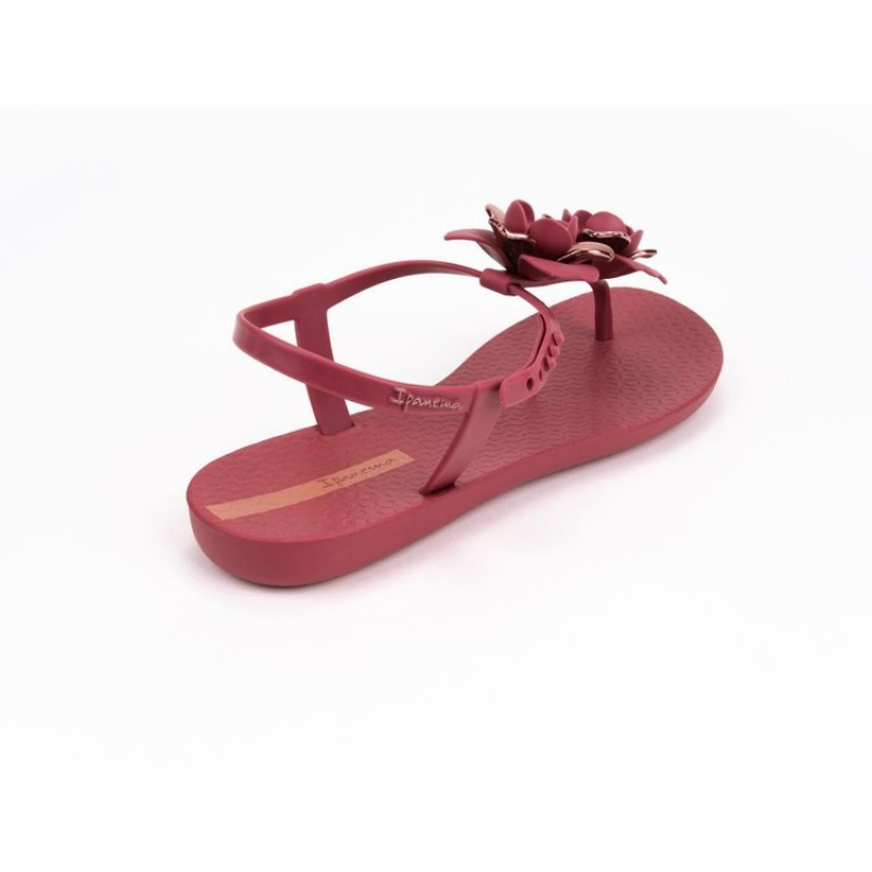 Burgundy Women's Ipanema Floret Sandals | JMWIXB-329