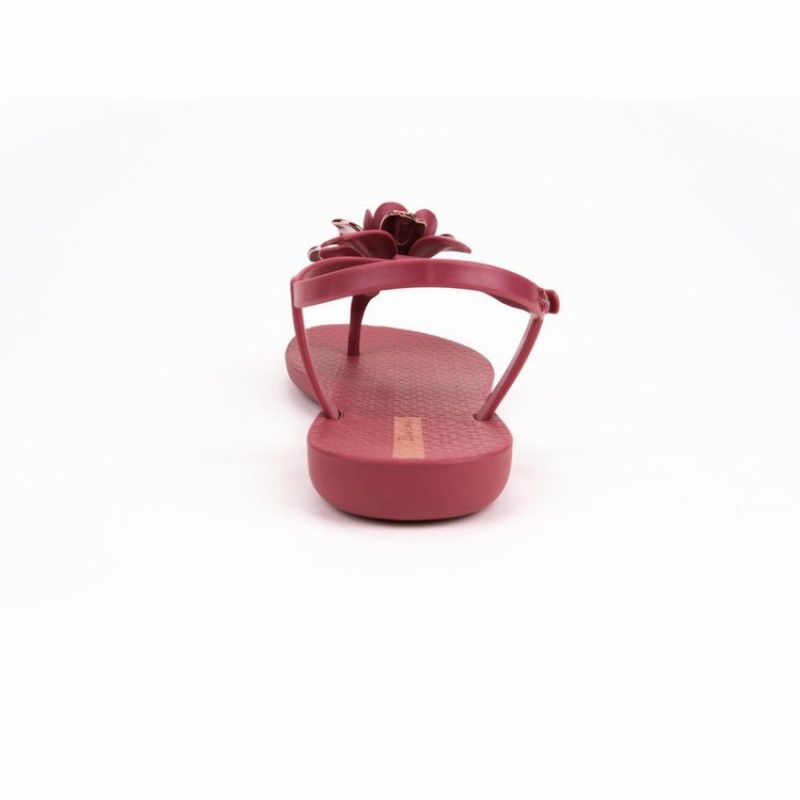 Burgundy Women\'s Ipanema Floret Sandals | JMWIXB-329