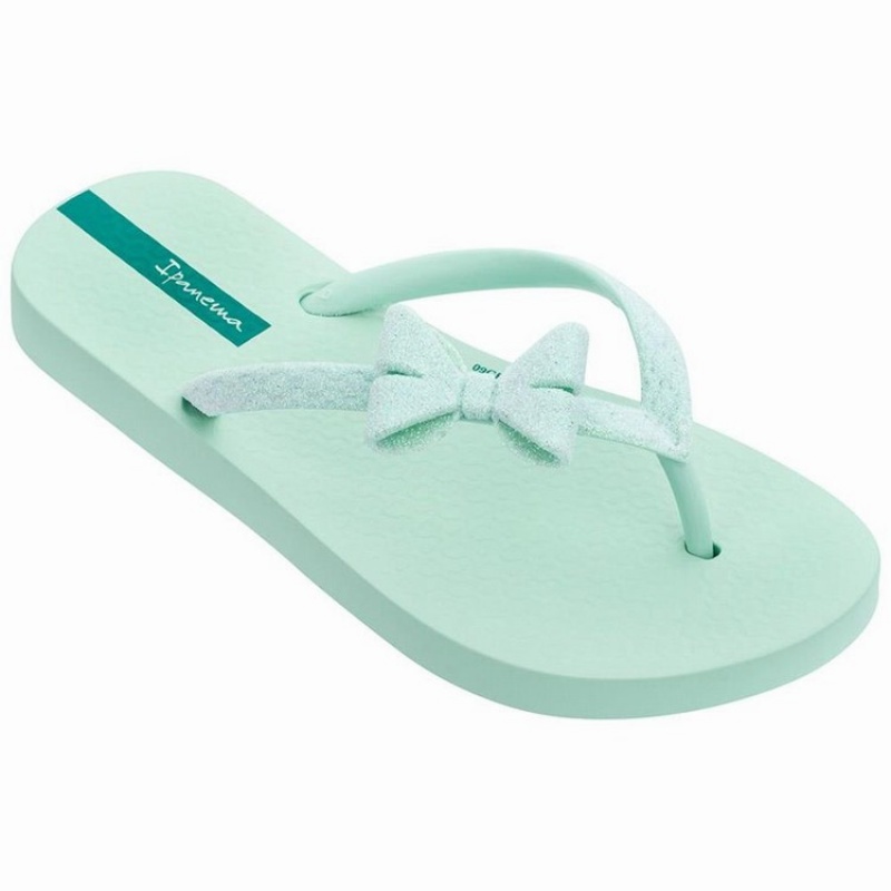 Green Kids' Ipanema Glitter IV Flip Flops | KCGUOS-257