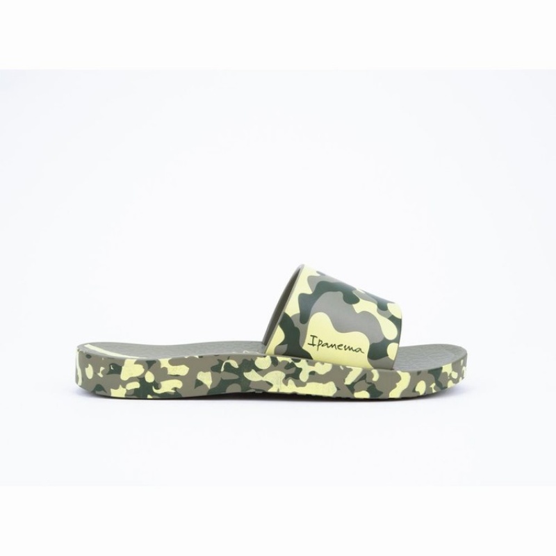 Green Kids' Ipanema Slippy Sandals | JEDIZV-684