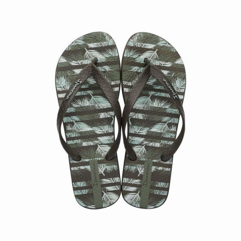 Green Men's Ipanema Parati IV Ad Flip Flops | LIOGRJ-863