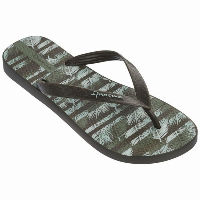 Green Men\'s Ipanema Parati IV Ad Flip Flops | LIOGRJ-863